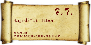 Hajmási Tibor névjegykártya